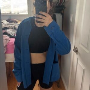 Zara Vibrant Blue Denim Shirt